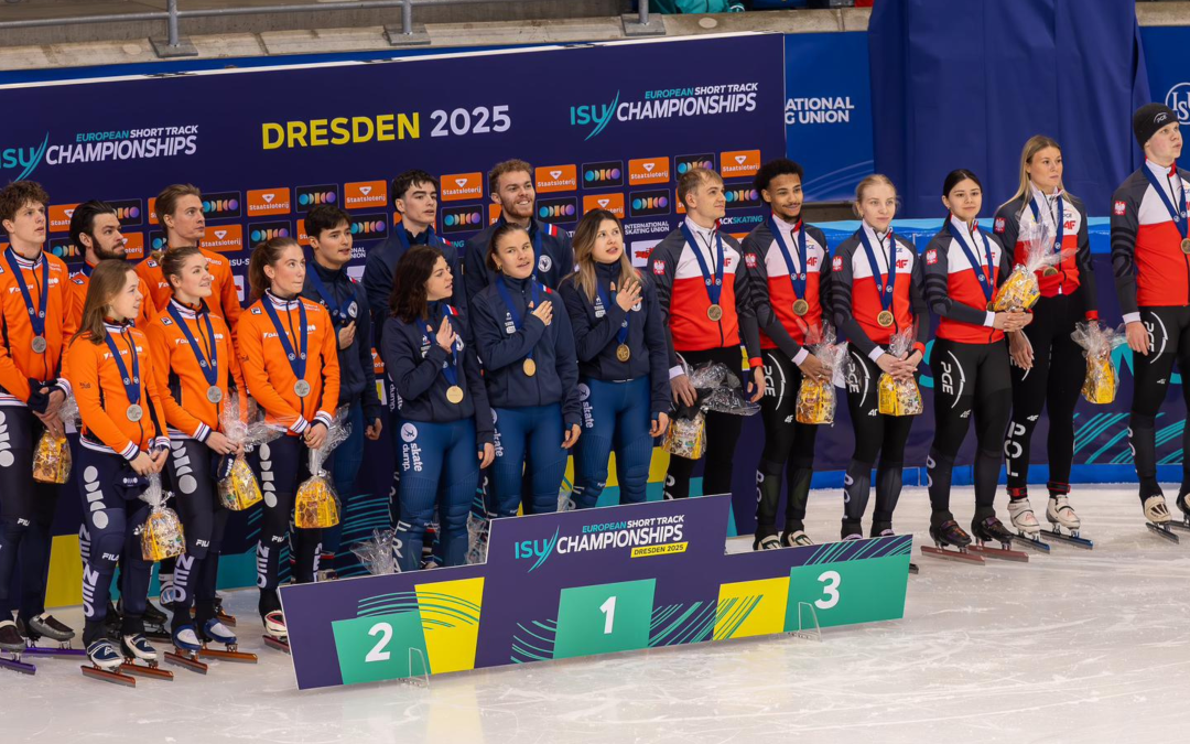 Le Short Track tricolore brille : le Relais Mixte sacré champion d’Europe